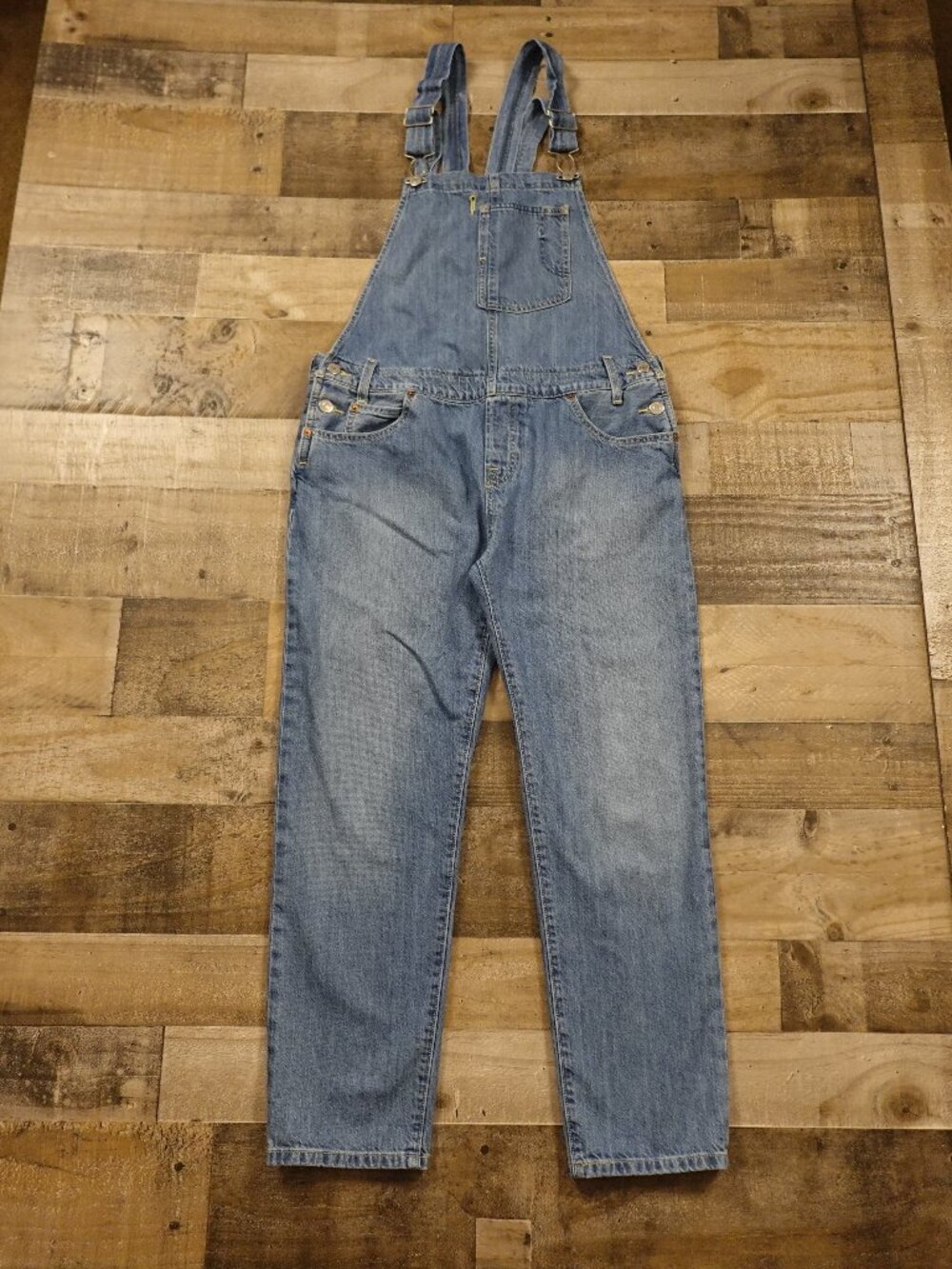 Levi's‎ Denim Overalls Women's Medium Blue Bib Straight Leg Casual Utility